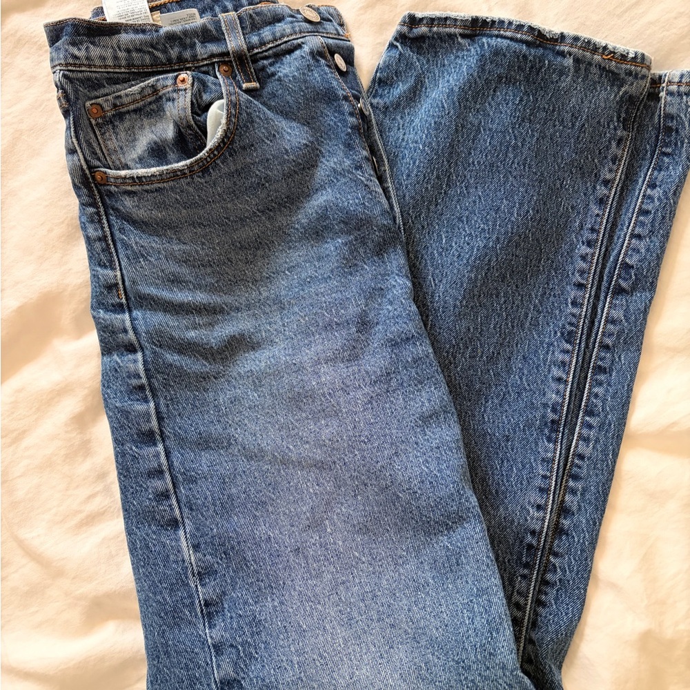 Levis ribcage full length jeans